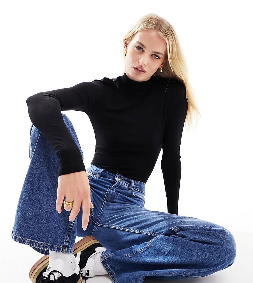 ASOS DESIGN Tall long sleeve bodysuit with turtle neck Product Image