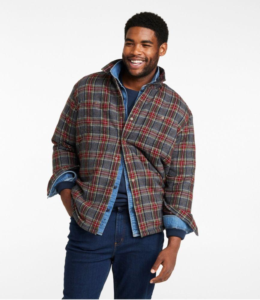 
                            Men's Sherpa-Lined Scotch Plaid Shirt, Slightly Fitted
                         Product Image