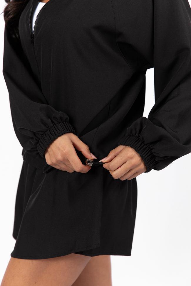 On The Daily Black Full-Zip Windbreaker FINAL SALE Product Image