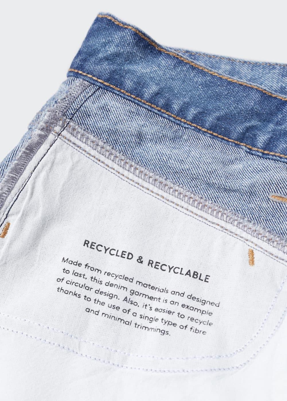 Mango raw hem detail denim maxi skirt Product Image