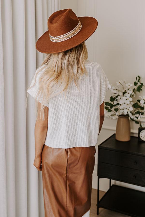 Chic Moment Knit Top in Ivory Product Image