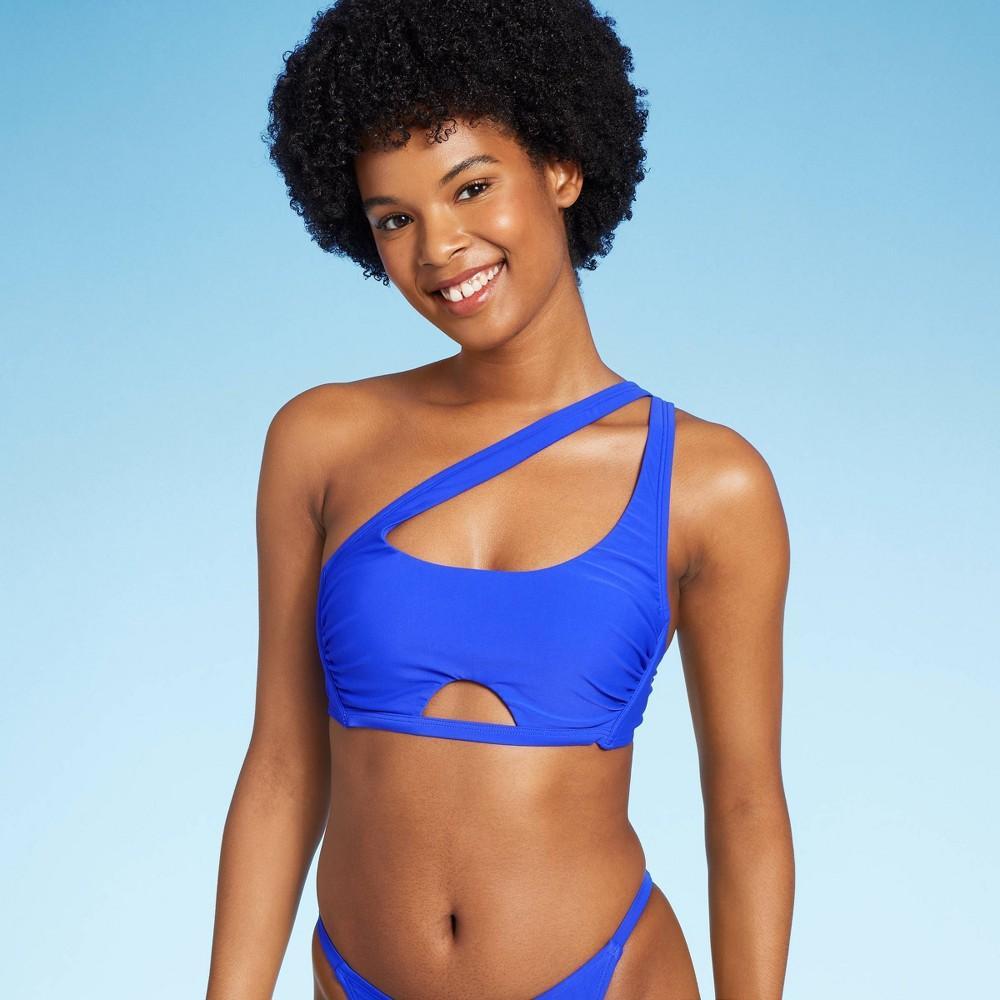 Womens Cut Out One Shoulder Bikini Top - Wild Fable Red XS Product Image