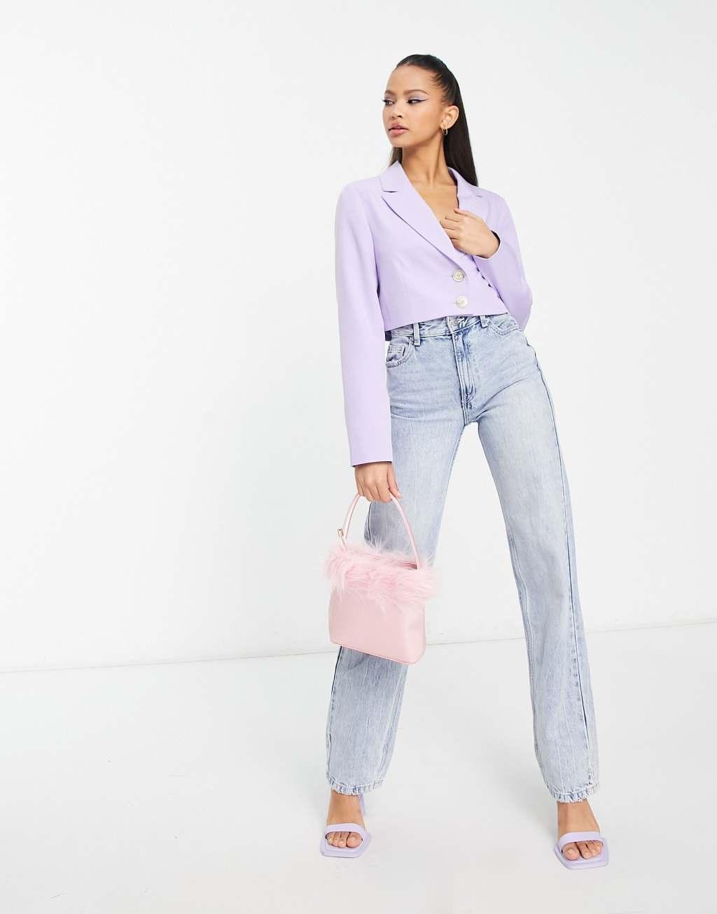 Miss Selfridge cropped blazer Product Image