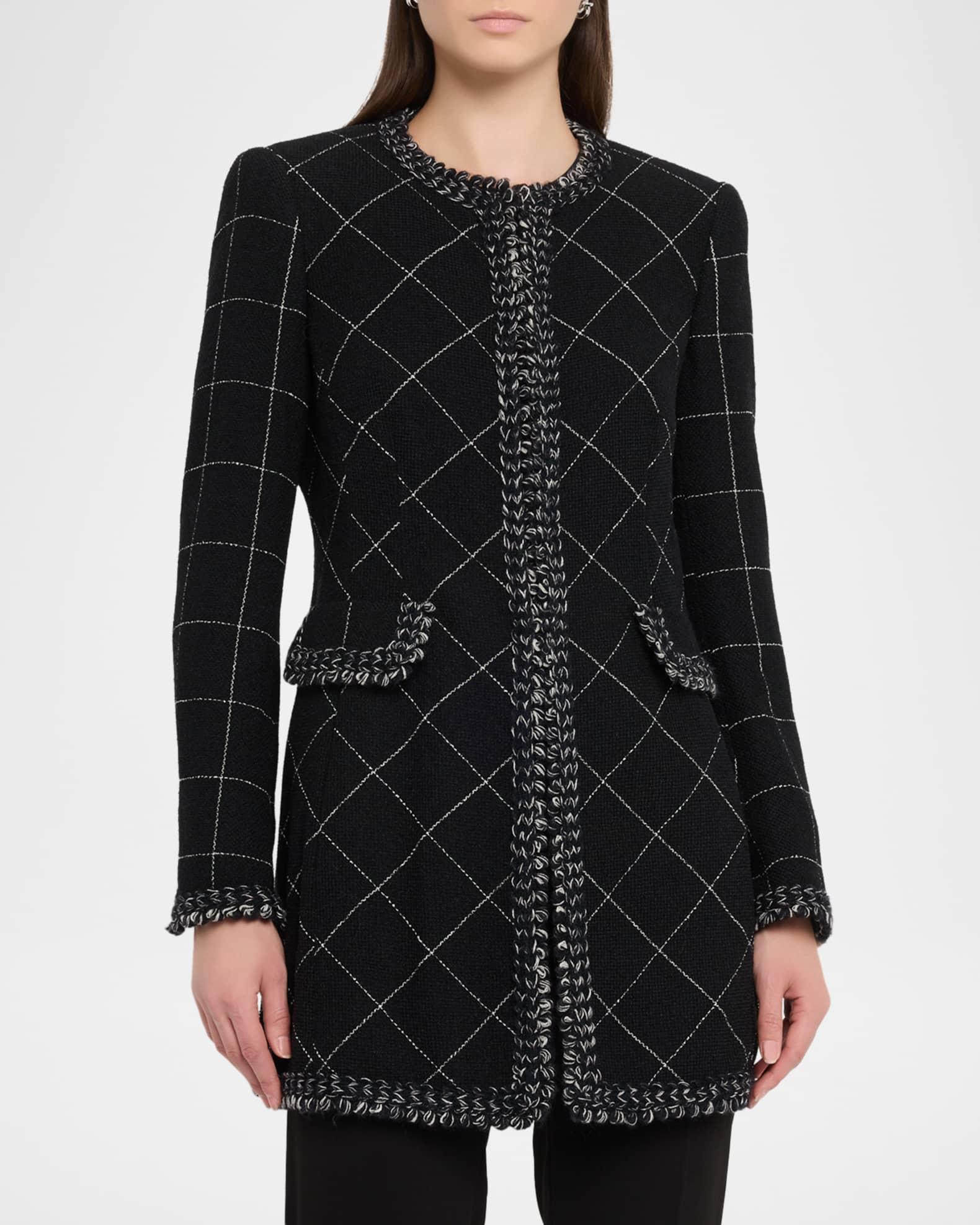 Windowpane Wool Single-Breasted Jacket Product Image