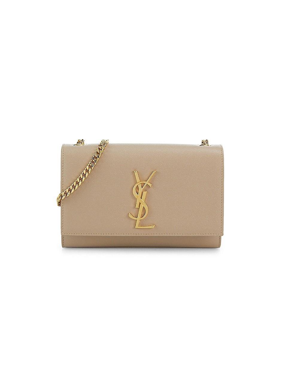 Womens Kate Small Chain Crossbody Bag in Grain De Poudre Embossed Leather Product Image