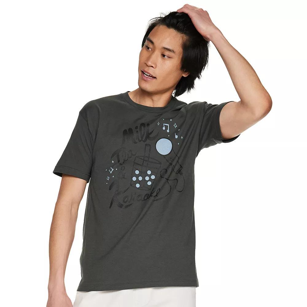 Men's Milk Tea Karaoke Tee, Size: Small, Grey Product Image