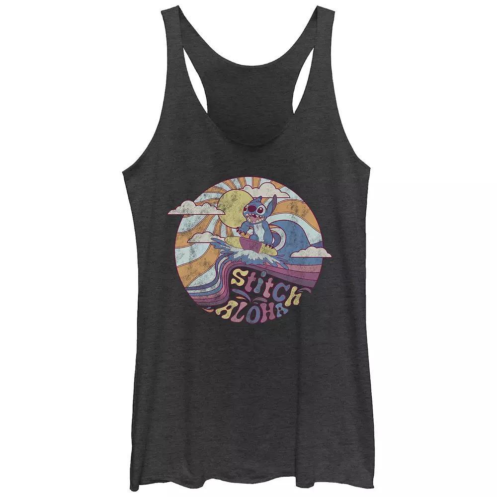 Juniors' Hugs And Kisses Tri-Blend Racerback Graphic Tank Top, Girl's, Size: Small, Pink Grey Product Image
