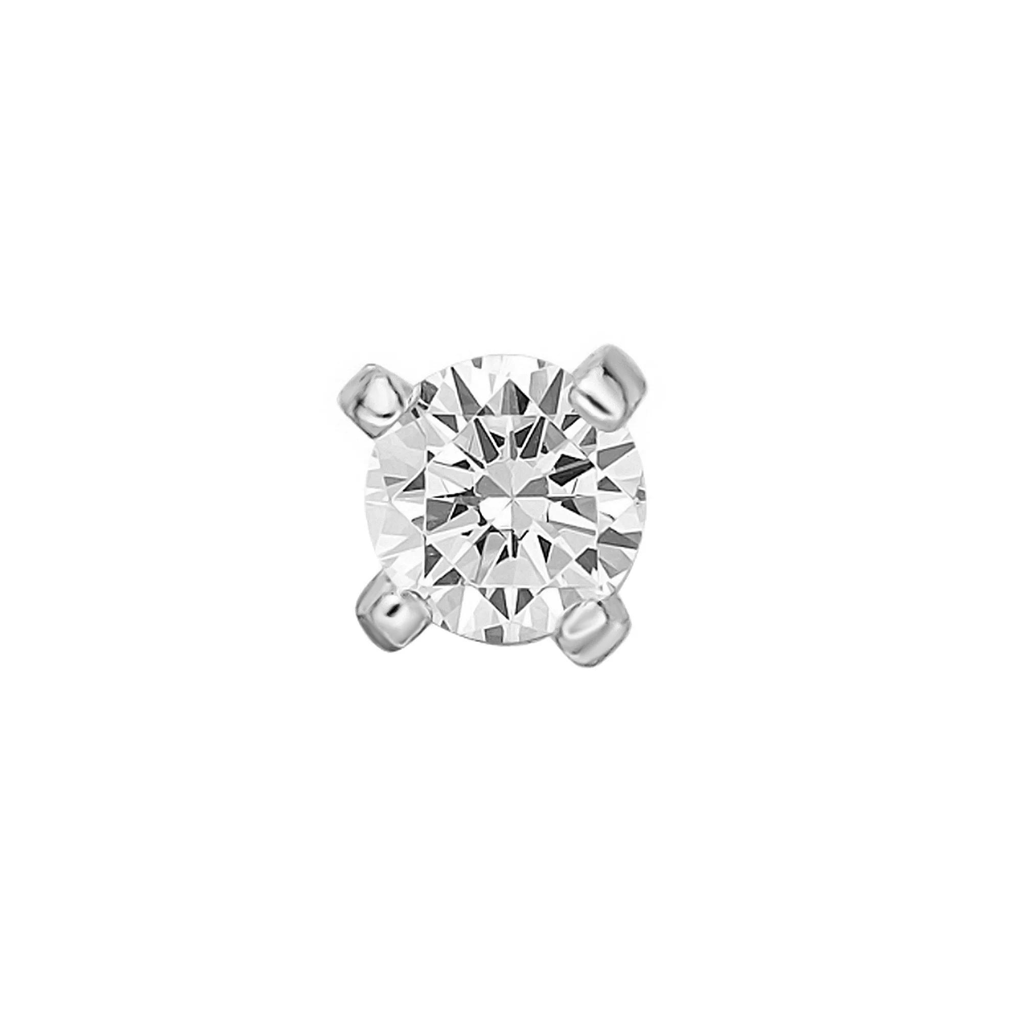 Lila Moon 14k Gold 2 mm Cubic Zirconia Nose Stud, Women's, 14k Whgold Product Image