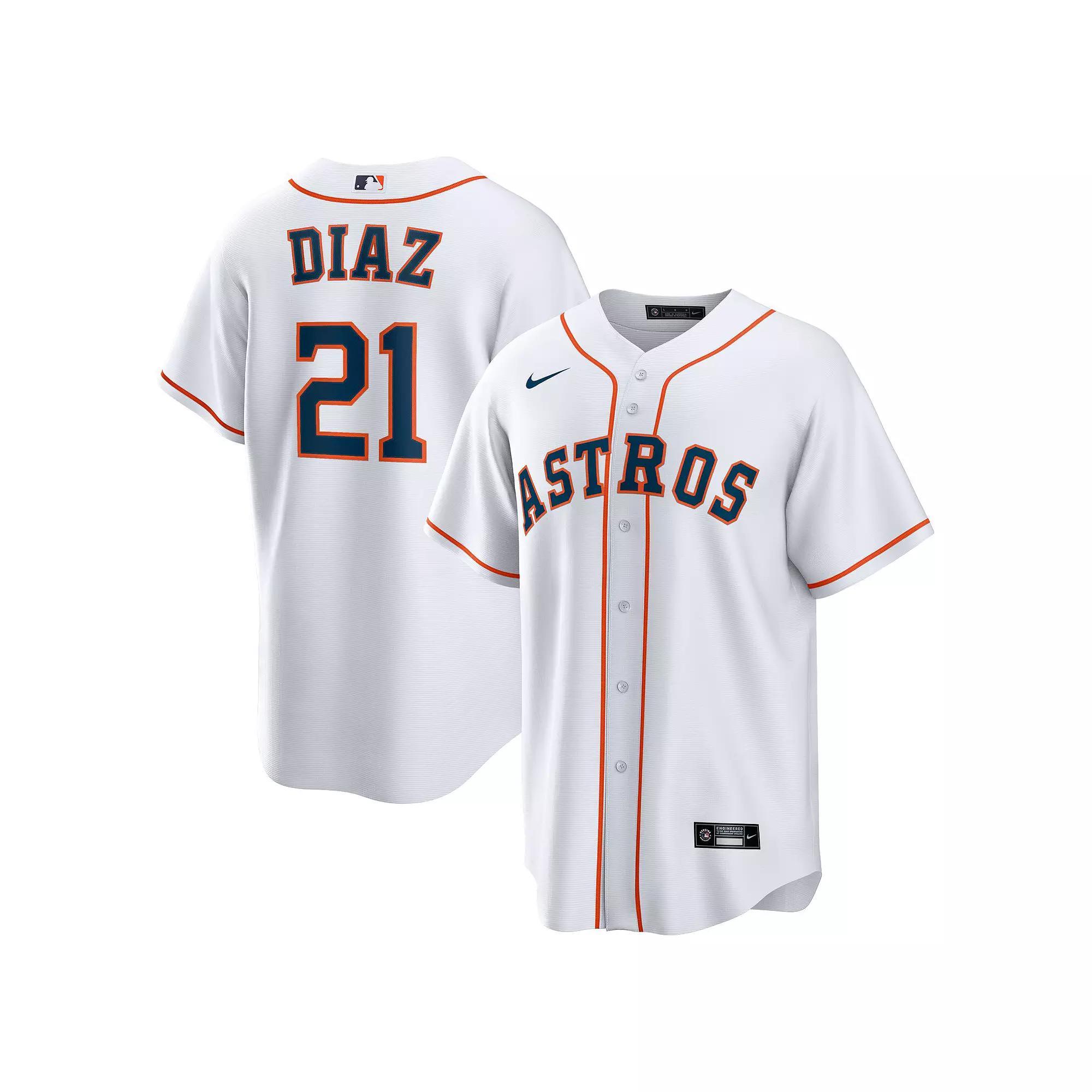 Men's Nike Yainer Diaz White Houston Astros Home Replica Jersey, Size: Medium Product Image