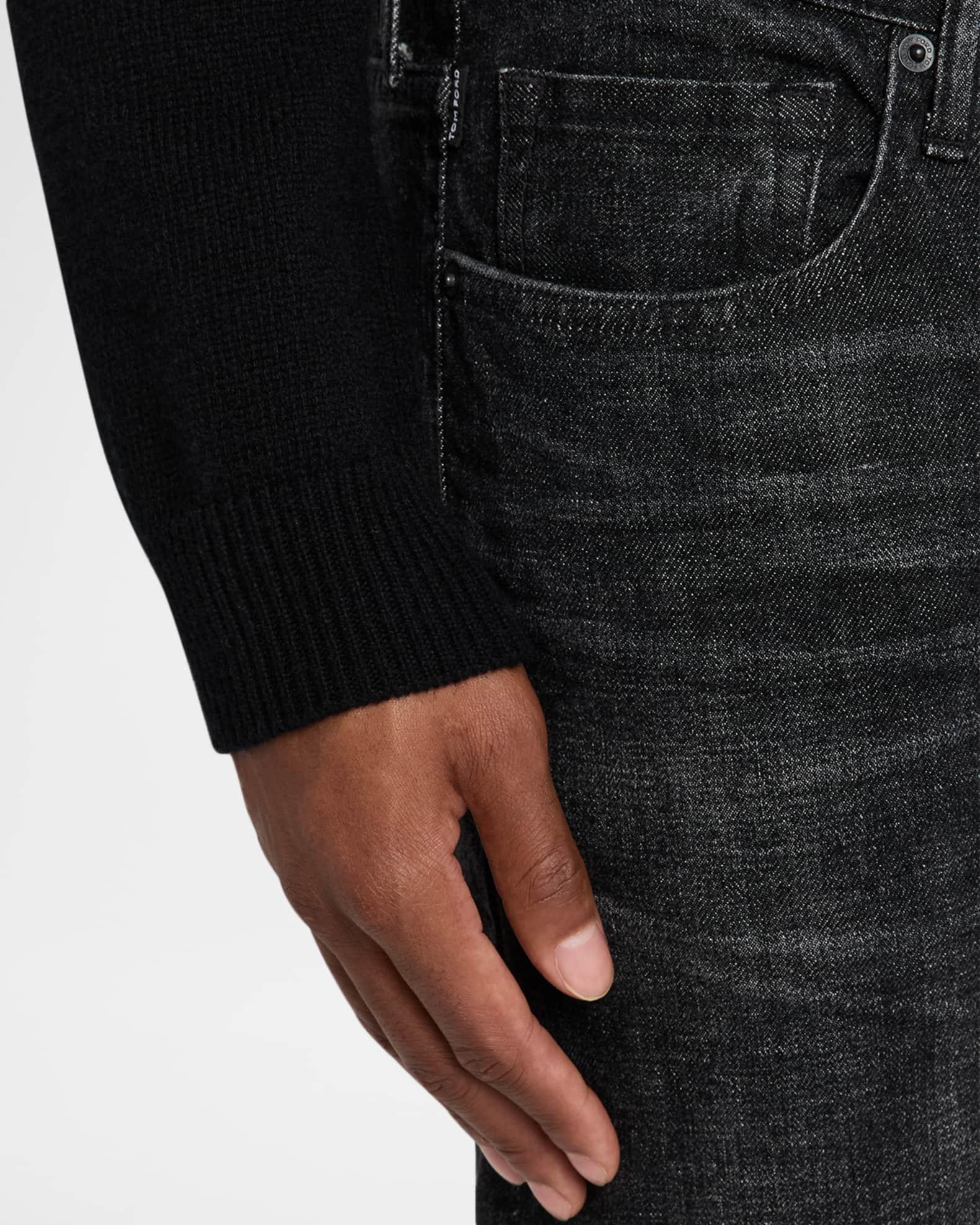 Men's Dark Rinse Denim Straight-Fit Jeans Product Image