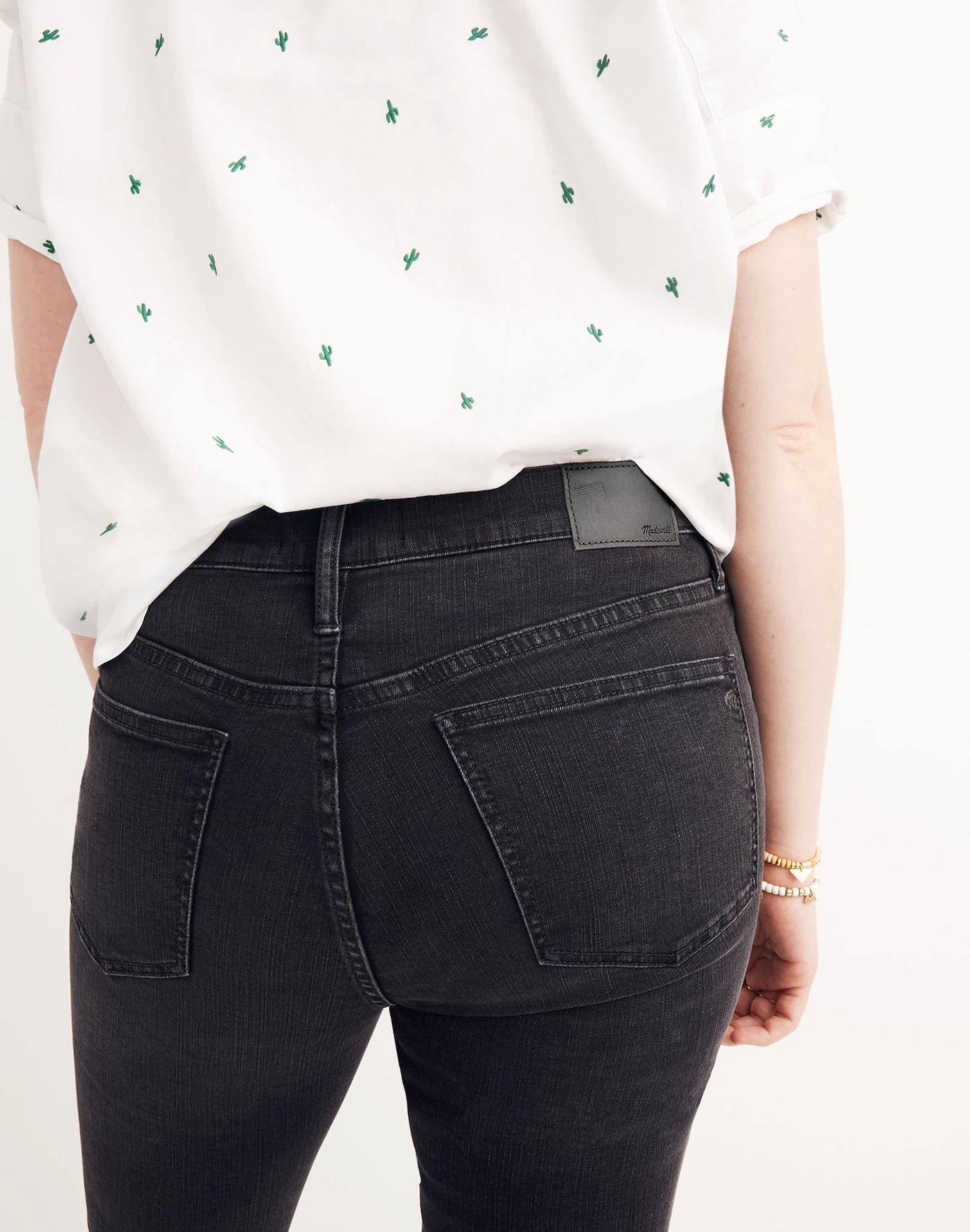 Tall 9" Mid-Rise Skinny Jeans in Black Sea Product Image