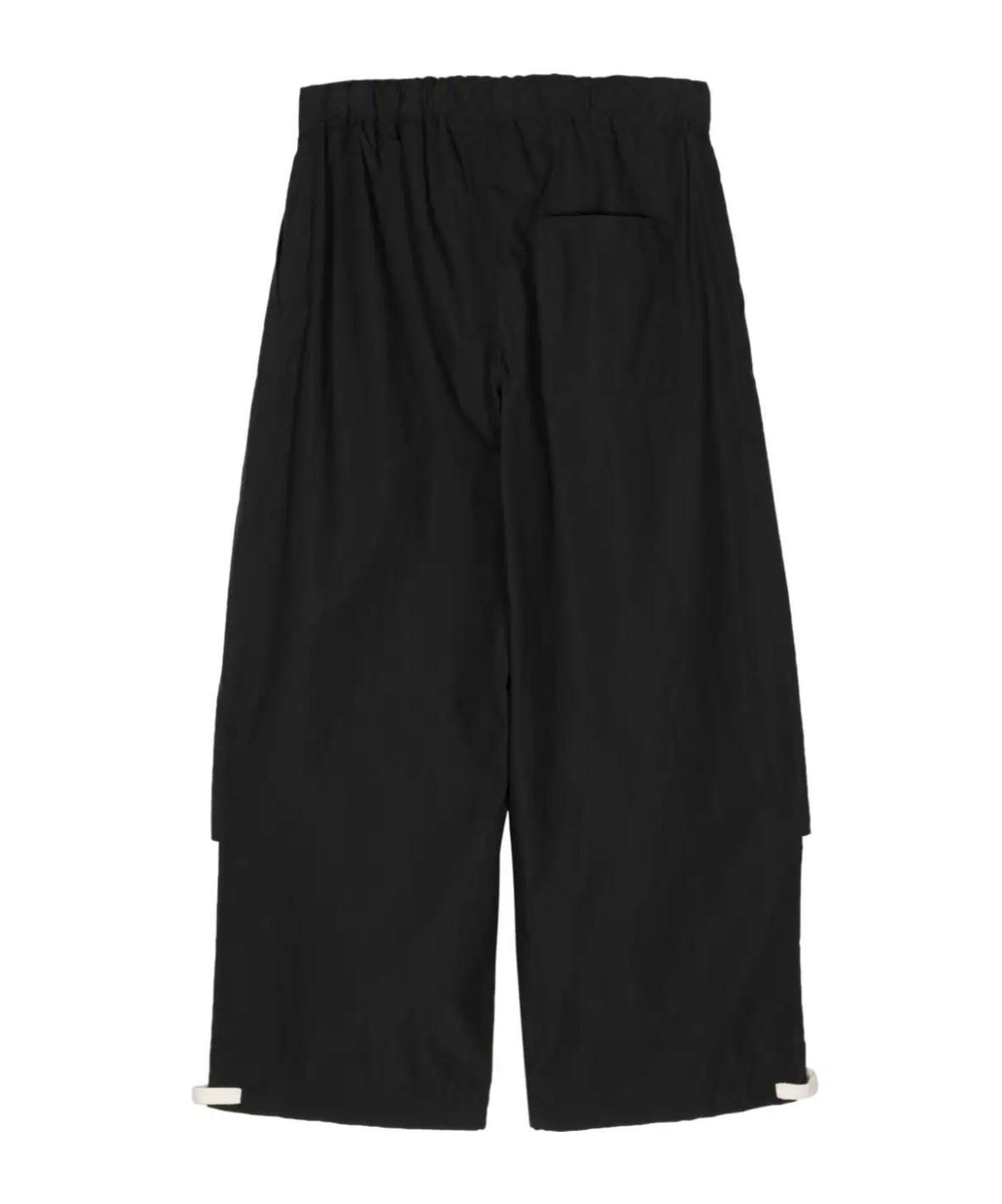 JIL SANDER Drawstring Cropped Trousers In Black Product Image