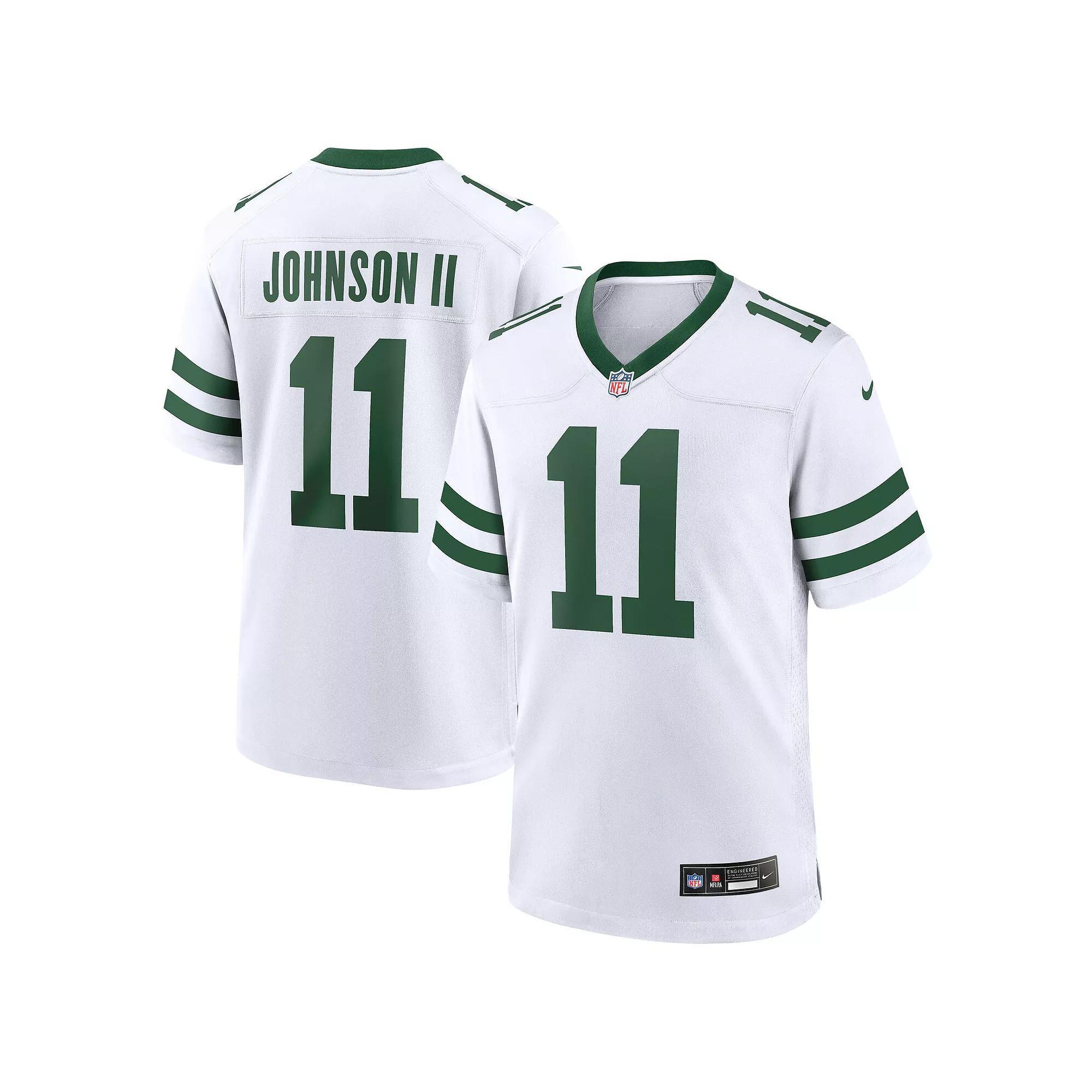 Men's Nike Jermaine Johnson II Legacy White New York Jets Game Jersey, Size: Medium Product Image