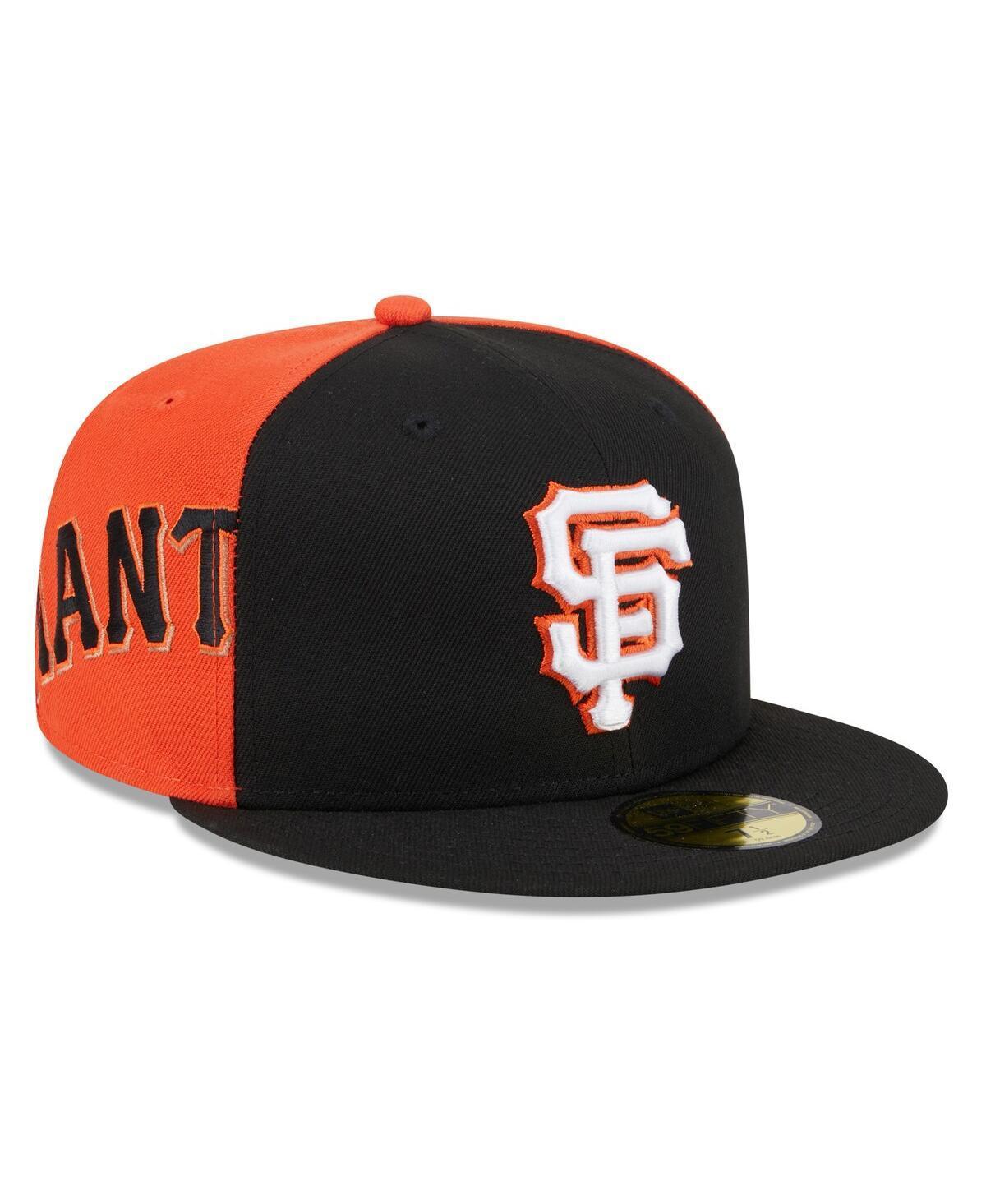 Men's New Era Black/Orange San Francisco Giants Gameday Sideswipe 59FIFTY Fitted Hat, Size: 7 1/4 Product Image