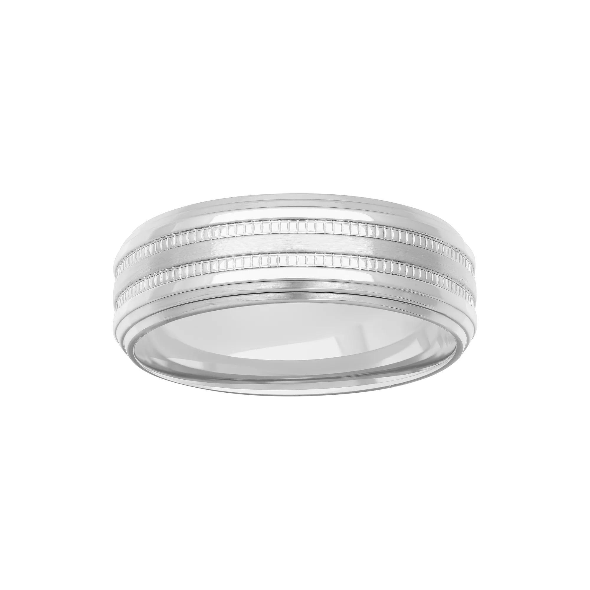 AXL Stainless Steel 7.5 mm Men's Comfort Fit Band, Size: 10 Product Image