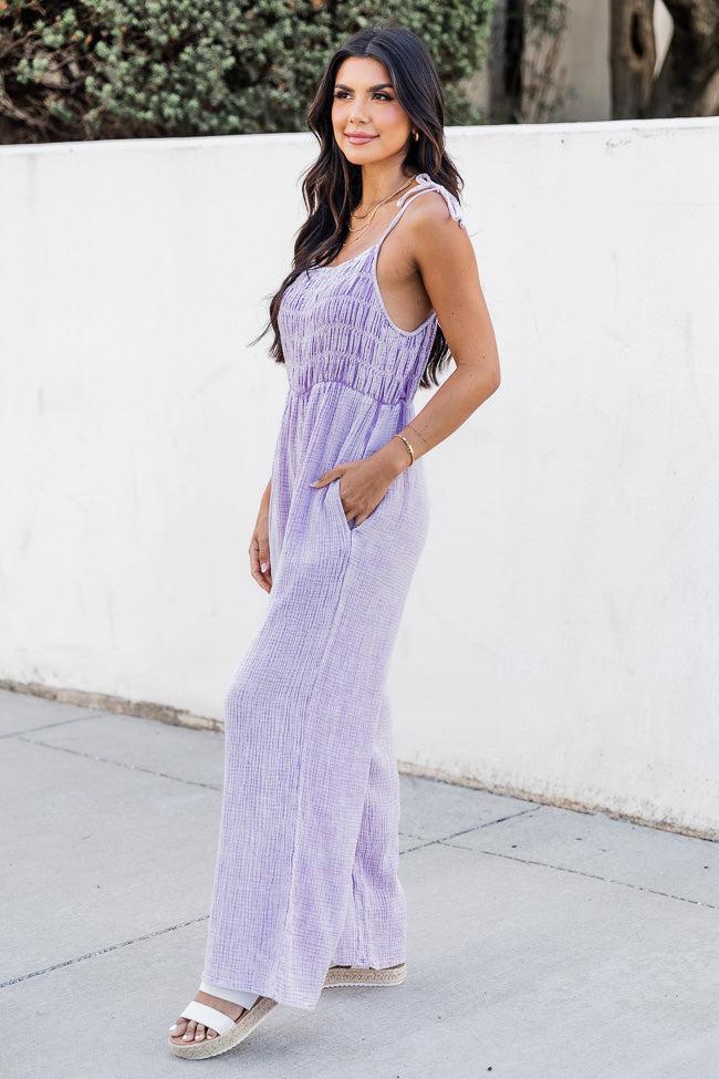 Jump For Joy Lavender Gauze Jumpsuit Product Image