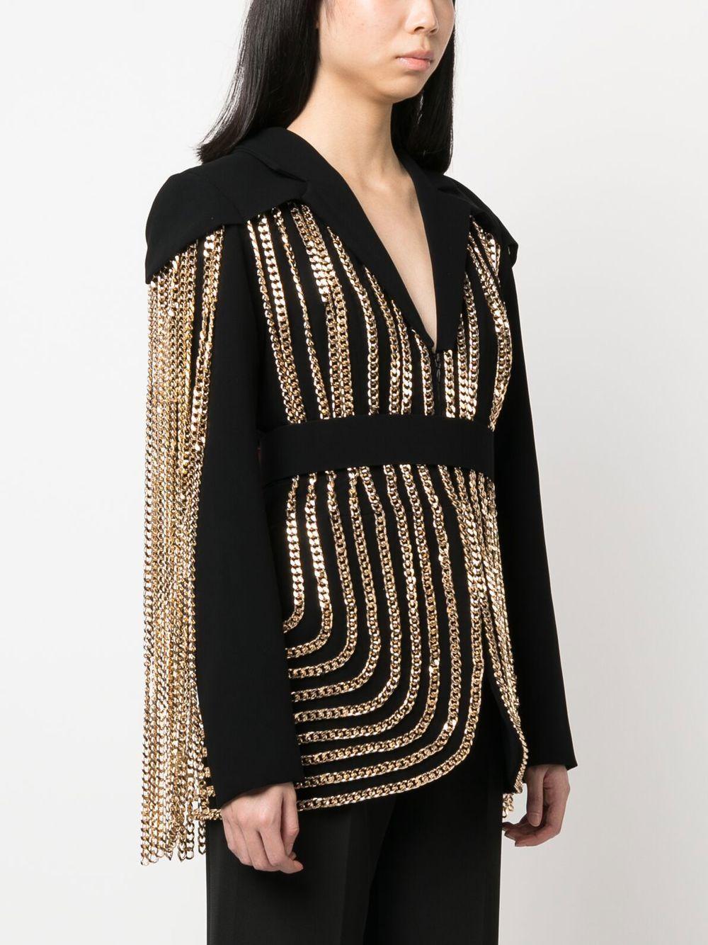 chain-detail single-breasted blazer Product Image