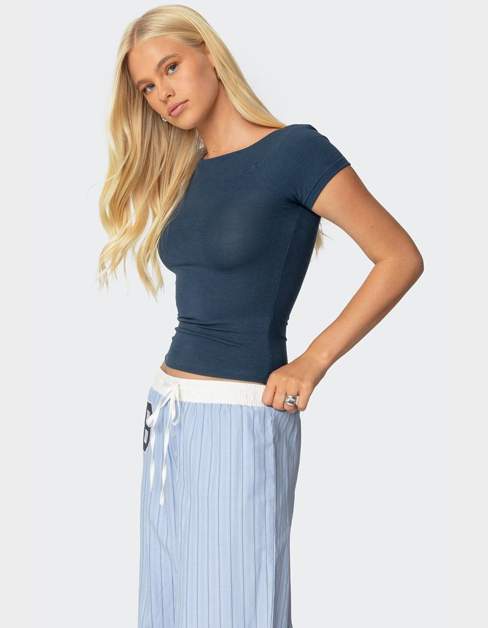 EDIKTED Becca Boat Neck Top Product Image