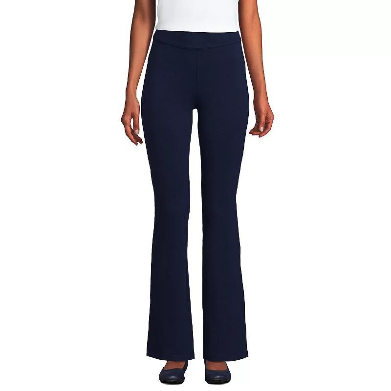 Petite Lands End Starfish High Rise Flare Pants, Womens Grey Heather Product Image