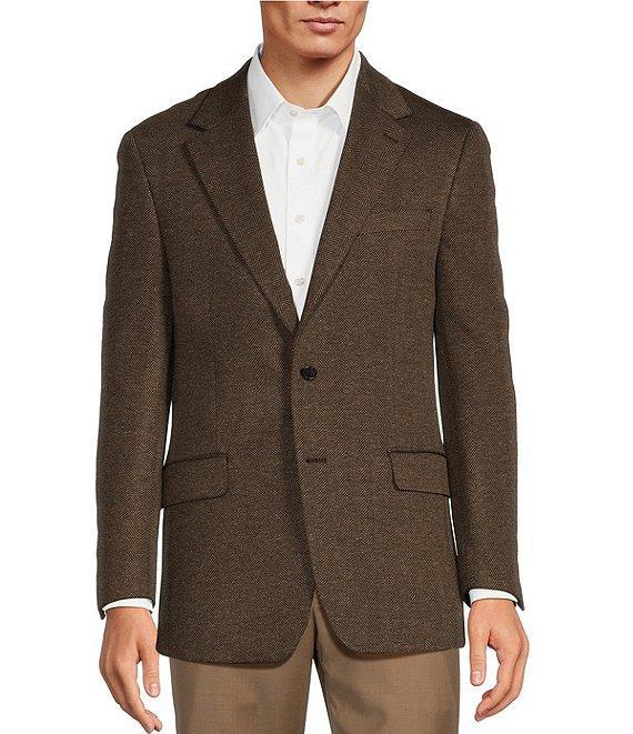 Hickey Freeman Classic Fit Herringbone Pattern Sport Coat Product Image