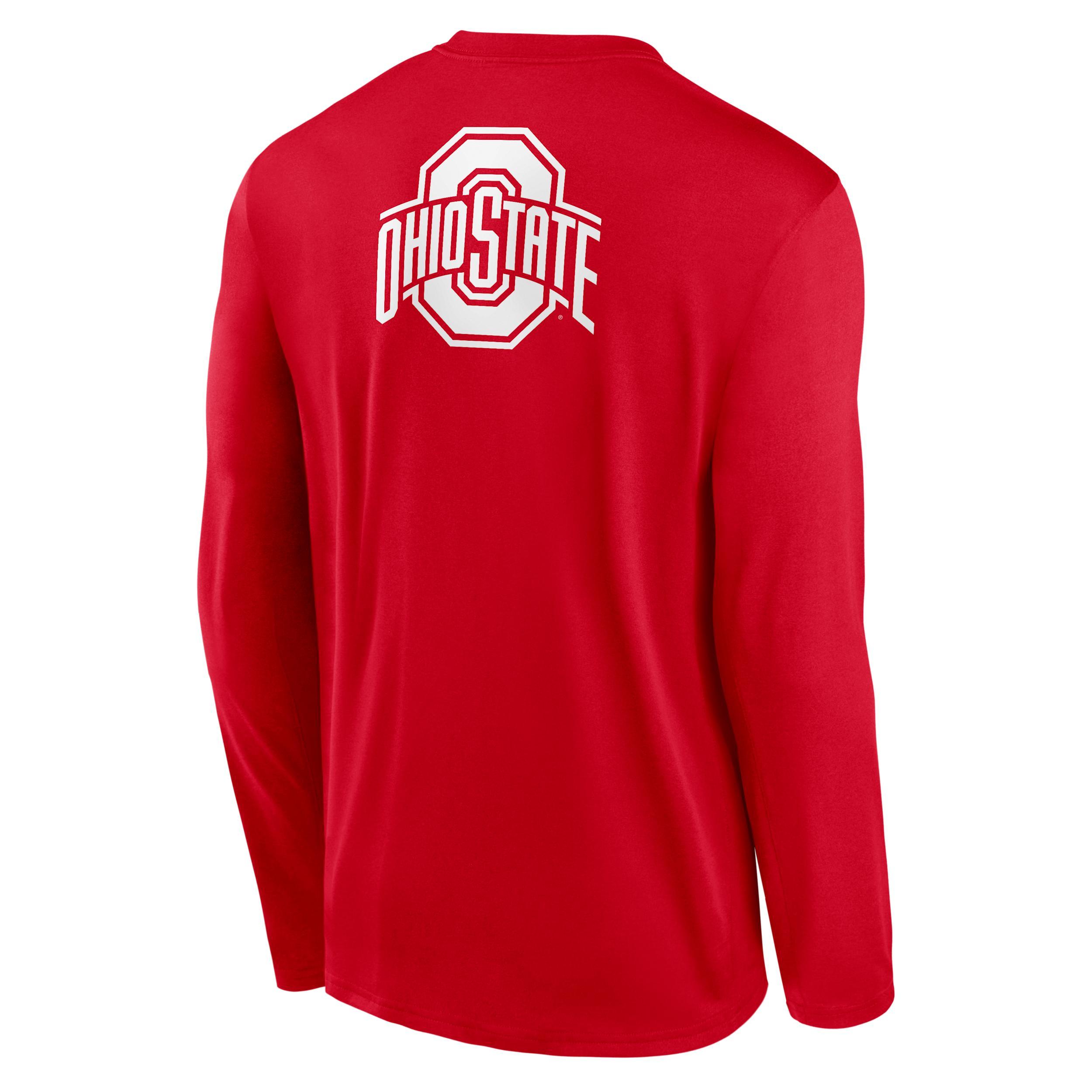 Ohio State Primetime Legend 2-Hit Men's Nike Dri-FIT College Long-Sleeve T-Shirt Product Image