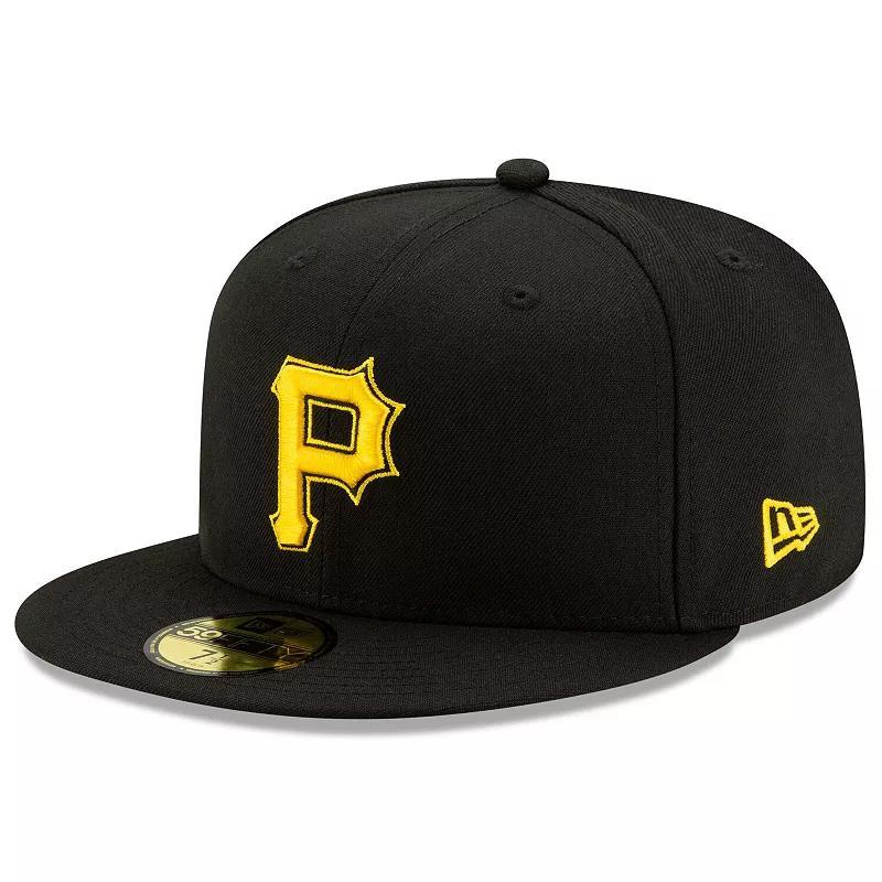 Men's New Era Black Pittsburgh Pirates Alternate 2 Authentic Collection On-Field 59FIFTY Fitted Hat, Size: 7 1/4 Product Image