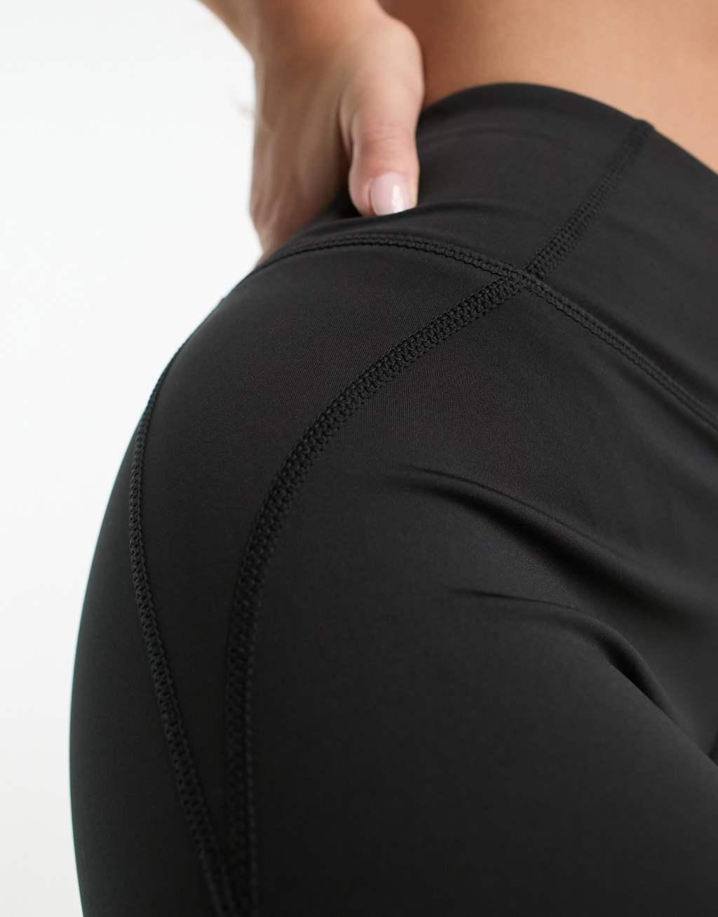 ASOS 4505 Curve icon legging with butt-sculpting seam detail and pocket-Black Product Image