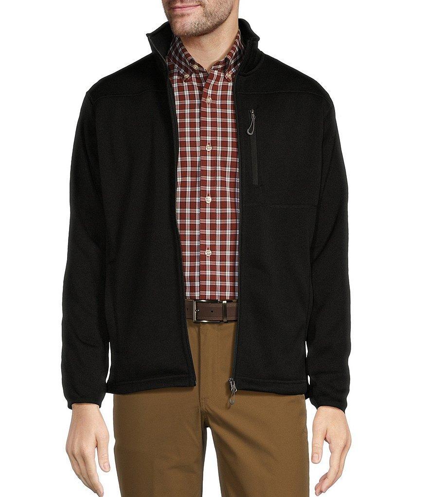 Roundtree & Yorke Long Sleeve Solid Sweater Fleece Full Zip Jacket Product Image