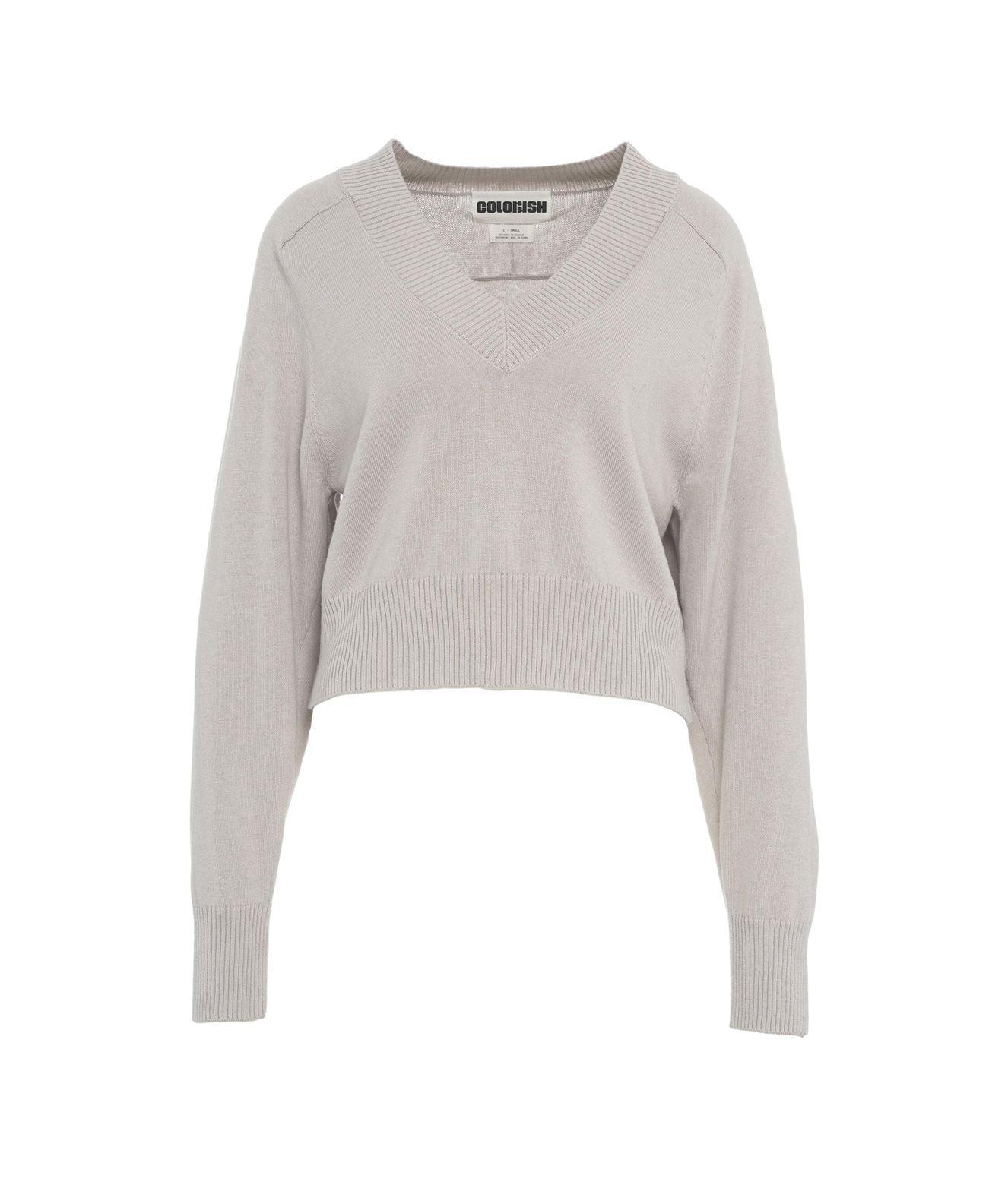 Cropped knit sweater Product Image