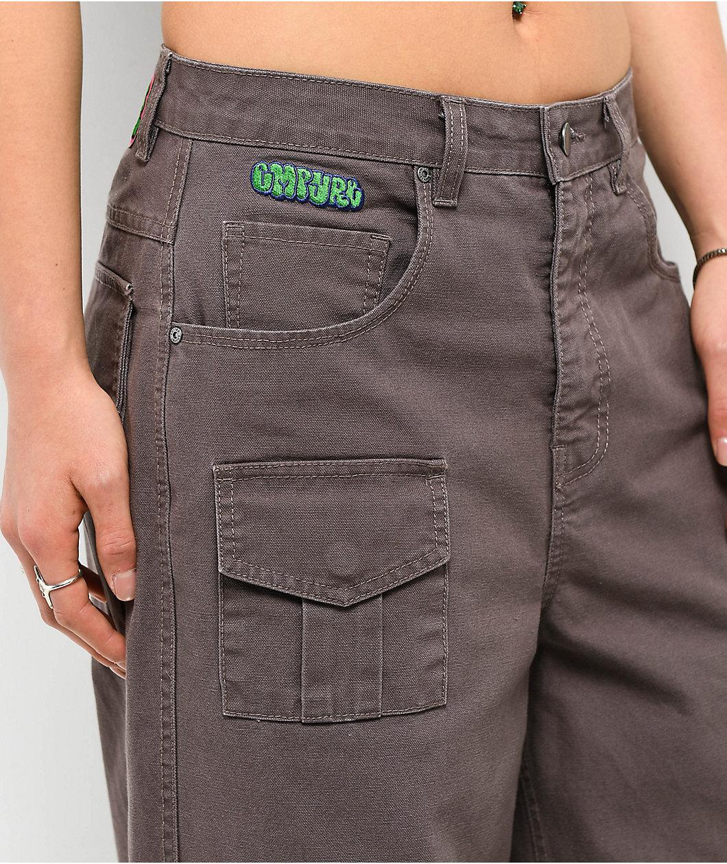 Empyre Extent Taupe Wide Leg Relaxed Cargo Jeans Product Image