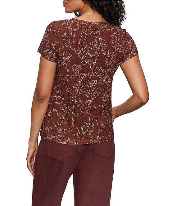 Sanctuary The Perfect Tee Aura Crew Neck Short Sleeve Top Product Image