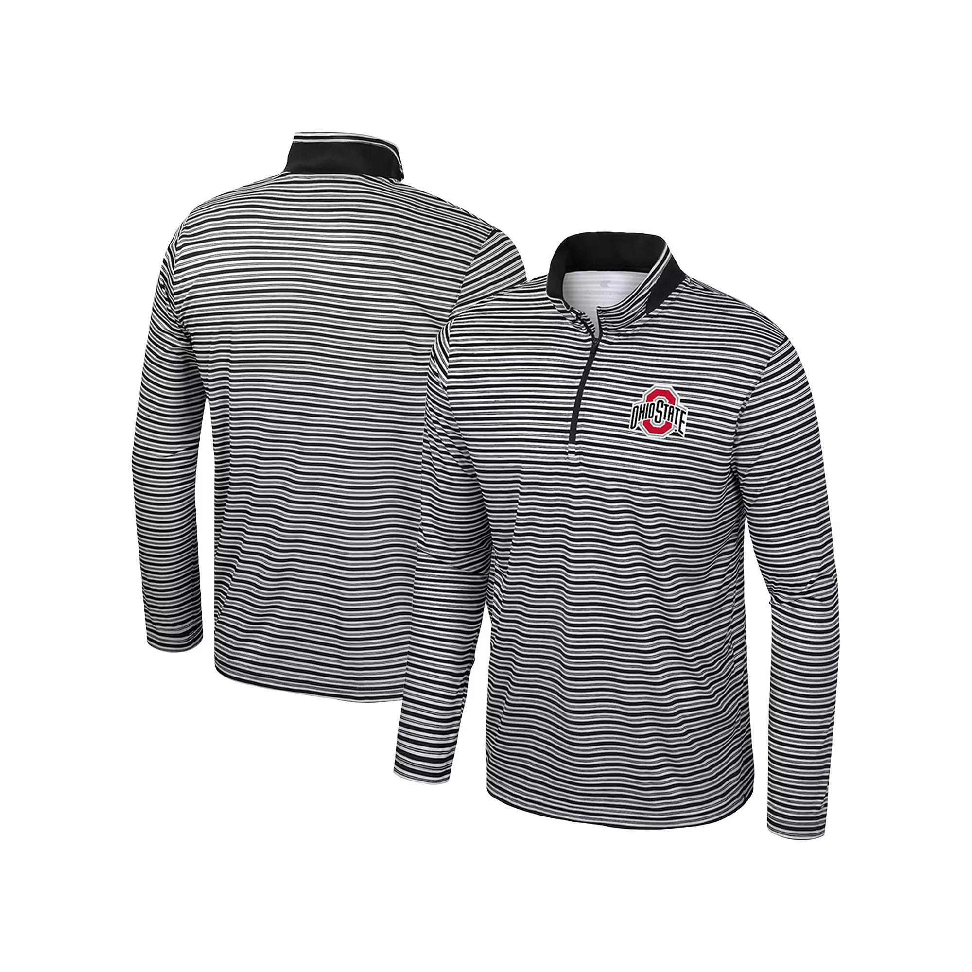 Men's Colosseum Cardinal Iowa State Cyclones Striped Quarter-Zip Top, Size: Medium, Red Product Image