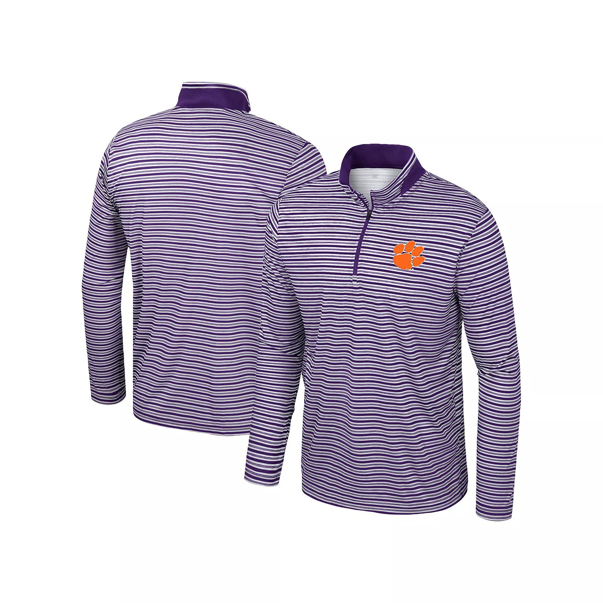 Men's Colosseum Cardinal Iowa State Cyclones Striped Quarter-Zip Top, Size: Medium, Red Product Image