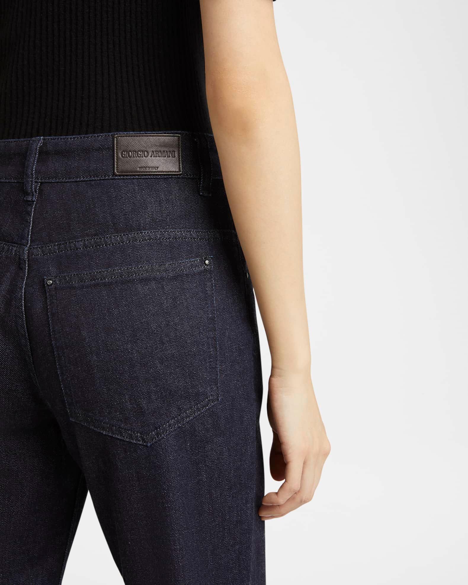 Cotton-Cashmere Denim Straight-Leg Trousers Product Image