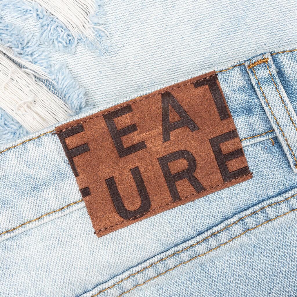 Berry Wide Denim Short - Vintage Light Blue Male Product Image