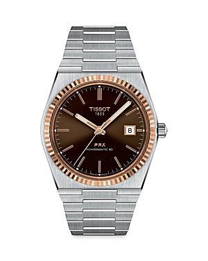 Tissot Mens Prx Automatic Stainless Steel Tonneau Bracelet Watch Product Image