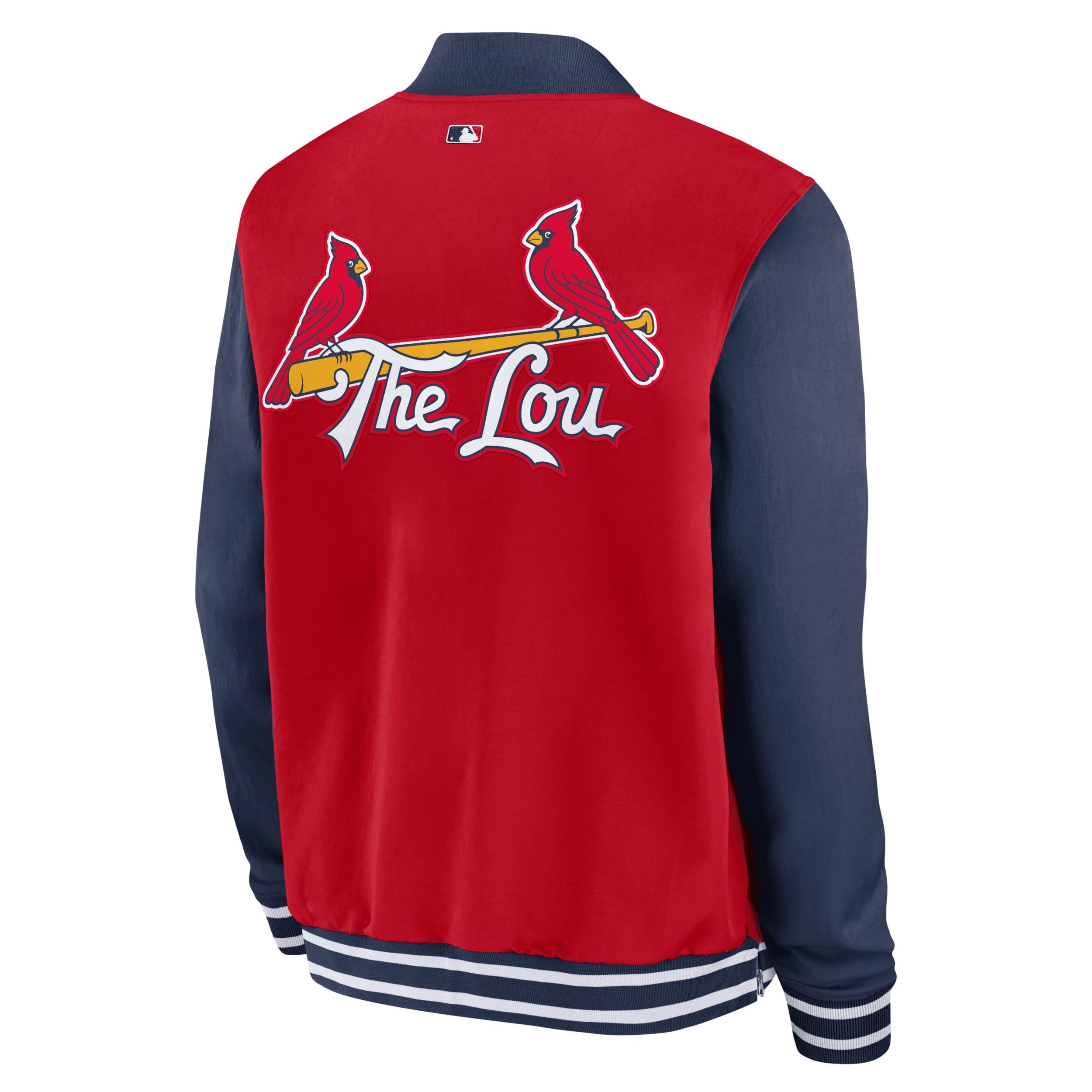 St. Louis Cardinals Authentic Collection Nike Men's MLB Full-Zip Bomber Jacket Product Image