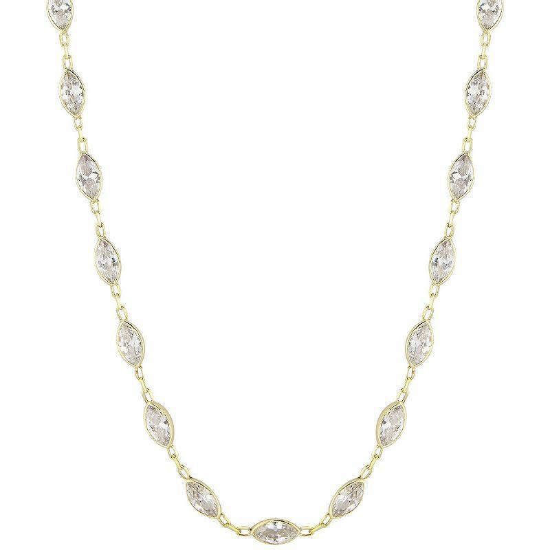 Sunkissed Sterling Cubic Zirconia Choker Necklace, Women's, Size: 16", Silver Tone Product Image