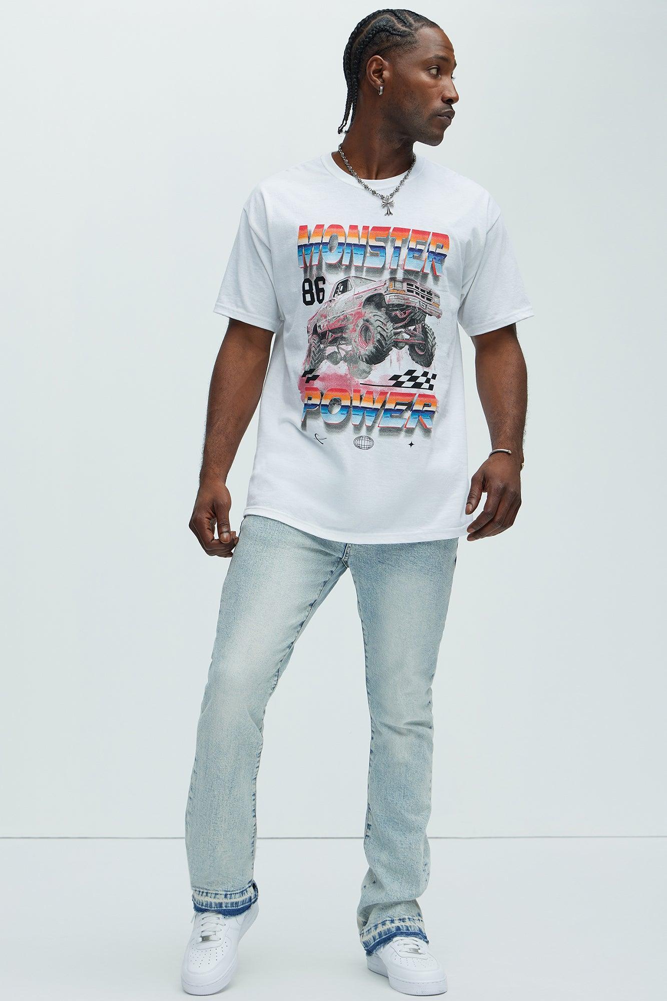 Cornell Stacked Skinny Flare Jeans - Bleach Blue Wash Product Image