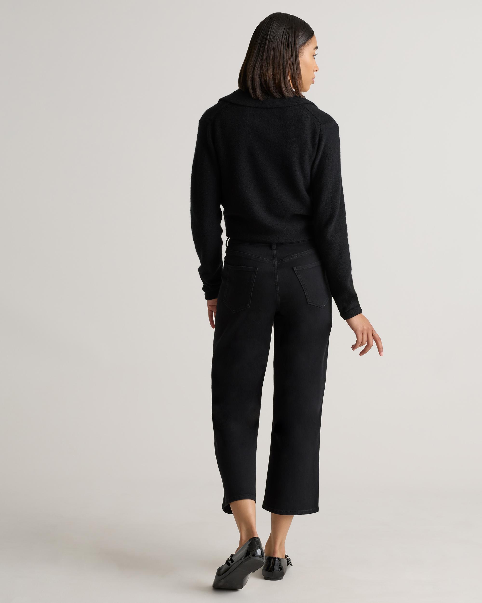 Quince | Women's Bella Stretch Patch Pocket Wide Leg Jeans Organic Cotton Product Image
