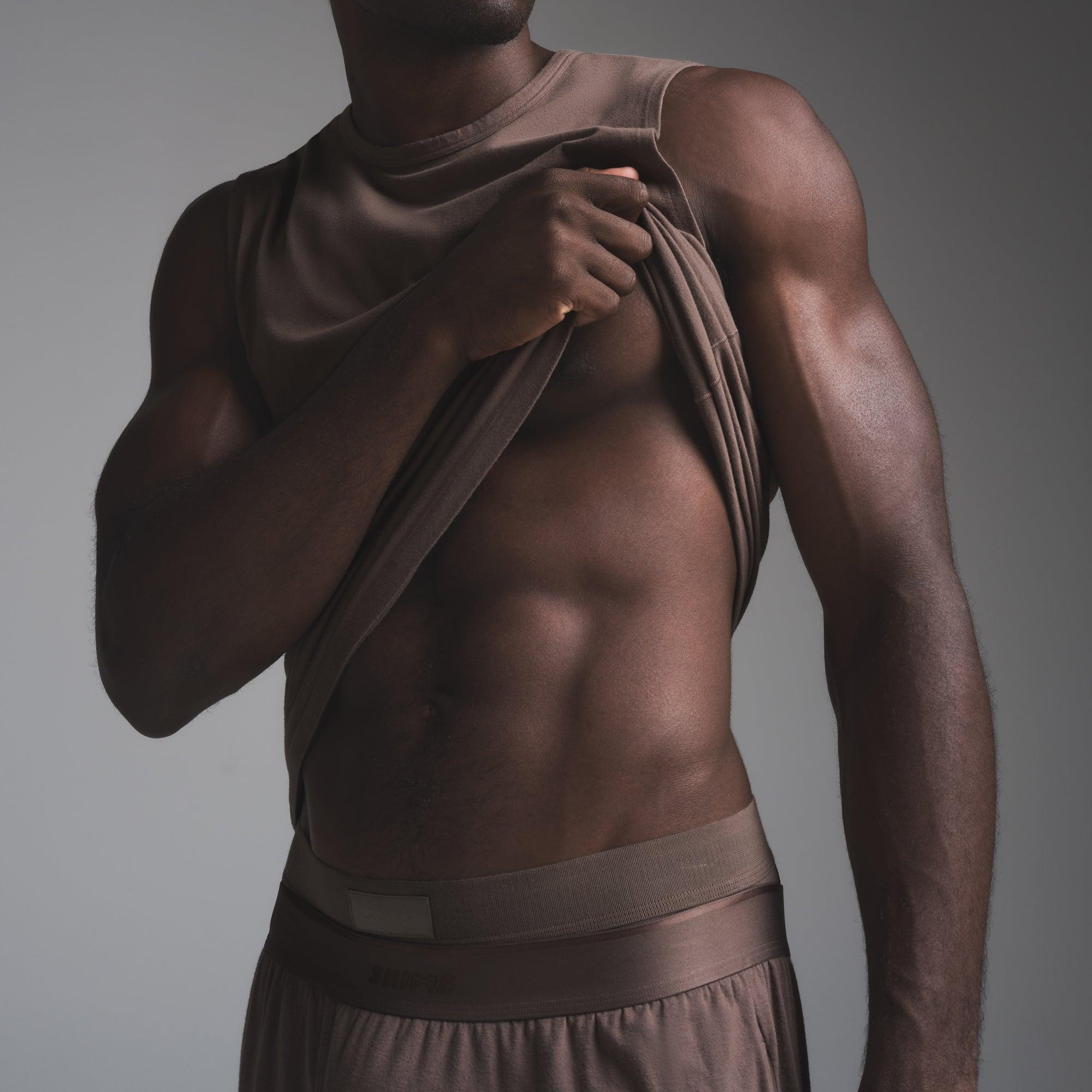JERSEY SLEEP MENS TANK | UMBER Product Image