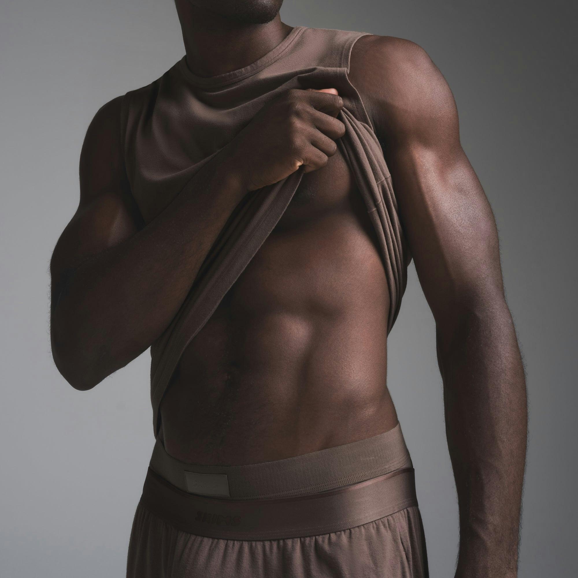 JERSEY SLEEP MENS TANK | UMBER Product Image