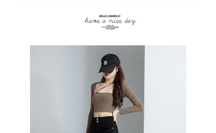 High Waist Washed Skinny Jeans Product Image