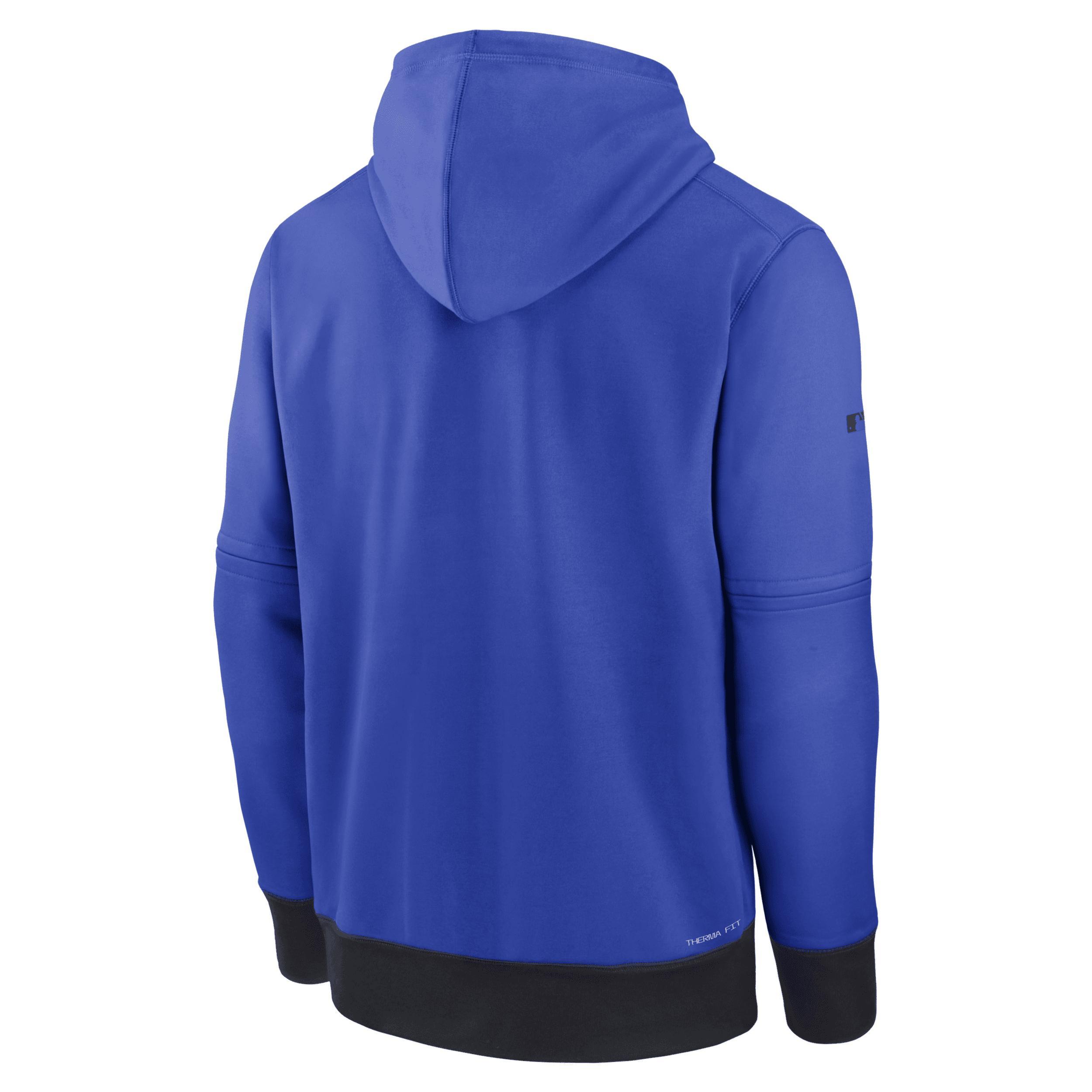 Mens Colorado Rockies Authentic Collection Practice Nike Therma MLB Pullover Hoodie Product Image