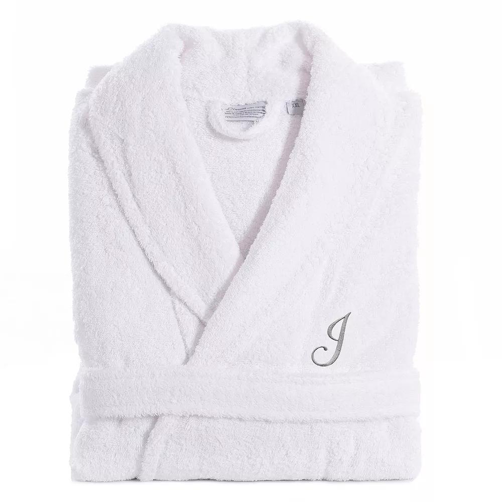 Linum Home Textiles Turkish Cotton Personalized Unisex Tie Front Terry Bathrobe, Mens Product Image