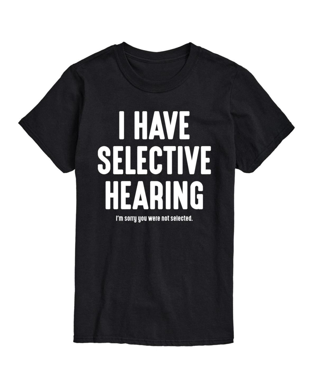 Big & Tall Selective Hearing Graphic Tee, Men's, Size: 5XB, Black Product Image