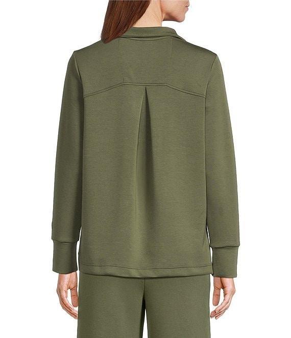 Tommy Bahama Palm Voyage Knit 4-Way Stretch Johnny Collar Long Sleeve Sweatshirt Product Image