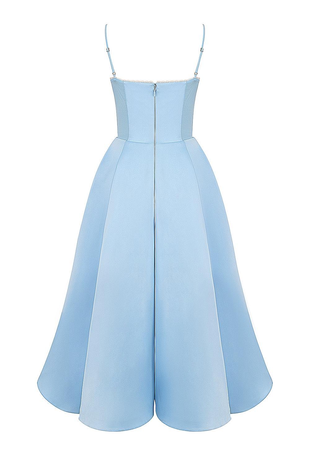 Mademoiselle Cinderella Blue Tulle Midi Dress Product Image