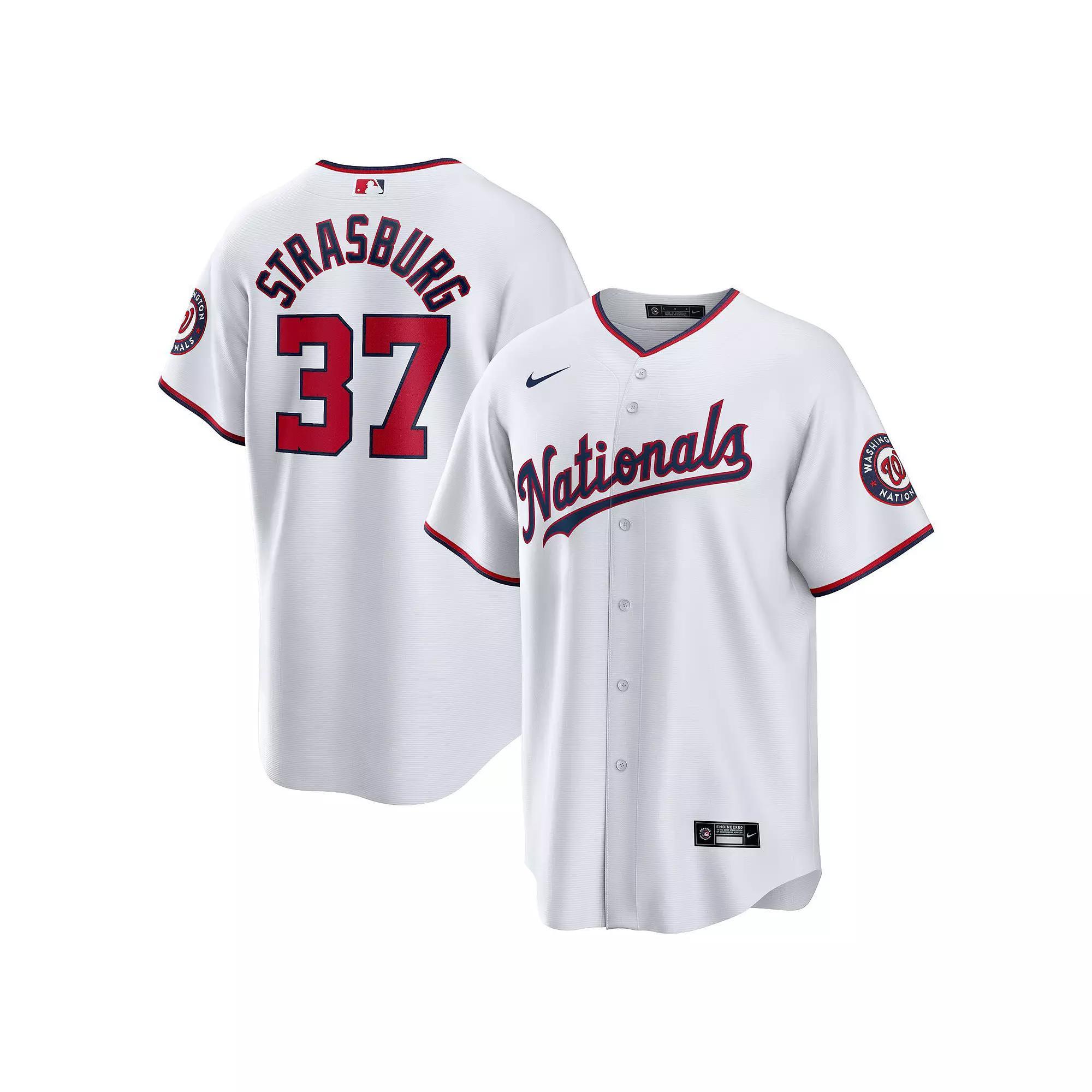 Men's Nike Stephen Strasburg White Washington Nationals Home Replica Jersey, Size: XL Product Image