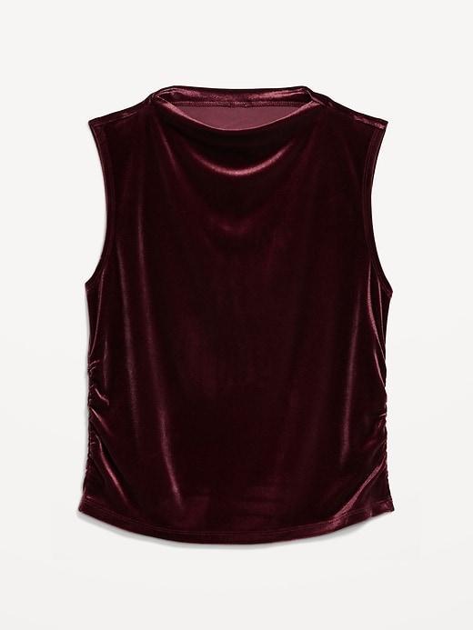 Mock-Neck Velvet Top Product Image